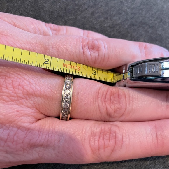 14k - tgw 1 ct diamond anniversary band - Picture 3 of 4
